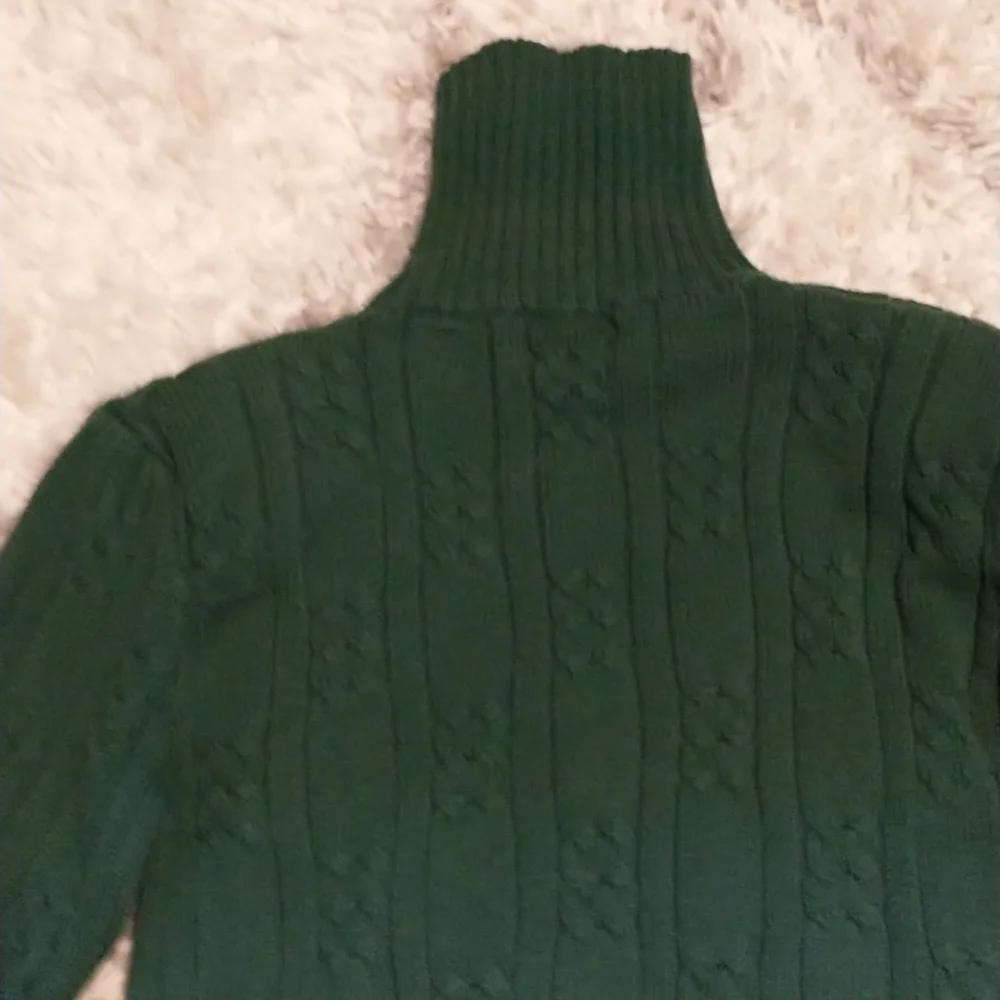 Lodge Classics woman's size M long sleeve turtleneck cotton vtg knitted sweater - Picture 9 of 10